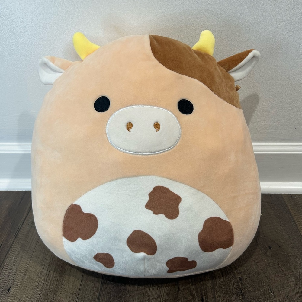Squishmallow Rare 2021 Nightingale 14" Brown Plush Cow Soft Squishy Toy